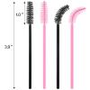 1000 Disposable Mascara Wands Eyelash Brushes Spoolies for Eyebrow Eye Lash Extension Black and Pink view 2