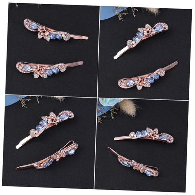 Ipetboom 2pcs Elegant Hairpins Set Zinc Alloy Hair Clips for Women Delicate Peacock Design Hair Accessories Blue for Wedding and Special Occasions