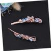 Ipetboom 2pcs Elegant Hairpins Set Zinc Alloy Hair Clips for Women Delicate Peacock Design Hair Accessories Blue for Wedding and Special Occasions view 4