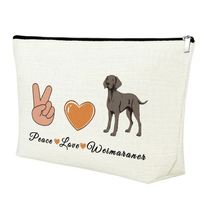 Weimaraner Dog Gifts for Women Cosmetic Bag Weimaraner Gifts Weimaraner Mom Gift Dog Gifts for Dog Lovers Weimaraner Makeup Bag Weimaraner Memorial Gifts Christmas Birthday Gift Zipper Makeup Pouch