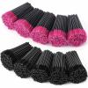 1000 Disposable Mascara Wands Eyelash Brushes Spoolies for Eyebrow Eye Lash Extension Black and Rose Red view 1