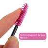 1000 Disposable Mascara Wands Eyelash Brushes Spoolies for Eyebrow Eye Lash Extension Black and Rose Red view 4