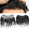 F M FACE MIRACLE NEW YORK Toupee For Men Forehead Natural Hairline Fronted Human Hair Replacement System Thin Skin Mens Toupee V-Looped PU Hairpiece (#2 Darkest Brown, 18x4) view 1