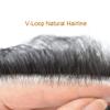 F M FACE MIRACLE NEW YORK Toupee For Men Forehead Natural Hairline Fronted Human Hair Replacement System Thin Skin Mens Toupee V-Looped PU Hairpiece (#2 Darkest Brown, 18x4) view 3