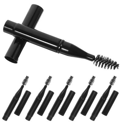 NOLITOY 6pcs Portable Eyebrow Brush Spiral Applicator for Eyelash Grooming Mini Travel Makeup Brushes for Precise Application and Blending Black