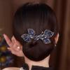 Lazy Hair Curler, Deft Bun and Flower Hair Accessories for Women - Twist Feather Hairpin, Rhinestone Hair Clip for Long Thick Hair view 2