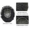 10Inch Afro Toupee For Black Men Human Hair Replacement System Full Poly Mens Toupee Skin PU Hair Piece For African American Men Hair Units Wigs (#1 Jet Black-Afro Curl 10mm) view 4
