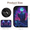 TEERMLLQWA Blacklight Skull Wizard Hippie Folding Storage Bag Tools Storage Carrying Case Makeup Travel Case Portable Makeup Bag Organizer view 2
