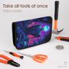 TEERMLLQWA Blacklight Skull Wizard Hippie Folding Storage Bag Tools Storage Carrying Case Makeup Travel Case Portable Makeup Bag Organizer view 3