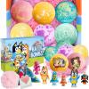 Bath Bombs for Kids: XXL Bath Bombs with Surprise Inside, Organic Bath Bombs Rich in Natural Essential Oils, Kids Bath Bombs Gift Set for Dry Skin Moisturize, Gifts Card for Kids (6 Pcs) view 1