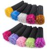 BTYMS 500 Pieces Disposable Mascara Wands Eyelash Brush Brow Brushes Applicators Lash Spoolies for Eye Lash Extension - Multi Color view 1