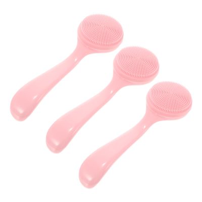 Beatifufu 3pcs Women's Silicone Facial Cleansing Brush Skincare Tools Gentle Face Scrubber for Cleansing