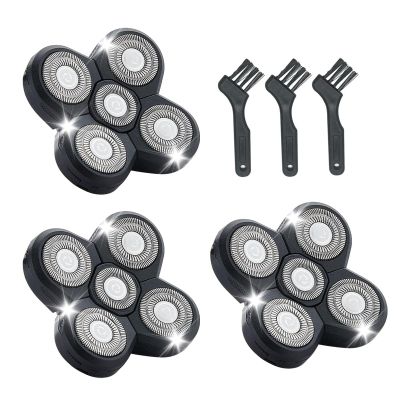 3PCS Shaver Replacement Blades Compatible with Freedom Bald Men Head Shaver Kit,5 Blade for Bald Men Head and Face Electric Razor Replacement