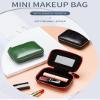 Dajingkj Lipstick Case with Mirror Lipstick Organizer Genuine Leather Lip Gloss Bag Mini Lipstick Holder Womens Girls Travel Lipgloss Makeup Storage Case view 2