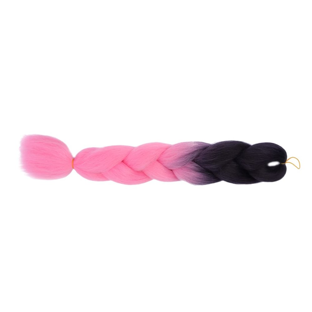 Ipetboom 1pc Gradient Dreadlock Wig Fake Braid Hair Piece Black Deep Fashionable High Temperature Wire for Photo Shoots and Special Occasions