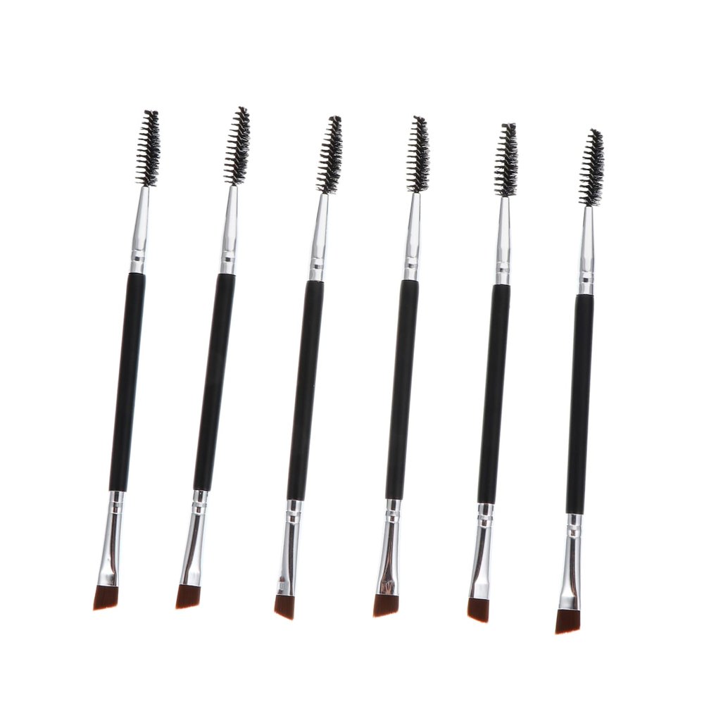 Ipetboom 6pcs Double-ended Eyebrow and Lash Brush Spoolie and Brow Grooming Tools for Eye Makeup Comfortable and Strong for Use