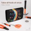 GTABVECT Rainbow Musical Note Artistic Folding Storage Bag Tools Storage Carrying Case Makeup Travel Case Portable Makeup Bag Organizer view 3