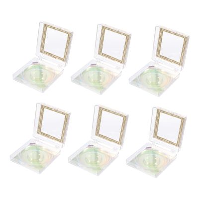 Beatifufu 6pcs Plastic Eyelash Case Falsecara Glitter Lashes Packaging Box for Storage