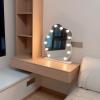 Vanity Mirror With Lights, Black Lighted Makeup Mirror With LED Bulbs For DeskDimmable 3 Lighting Modes, 360-degree RotatingVanity Cosmetic Mirror With Touch Screen,Dressing Table Makeup Mirror ( Co view 4
