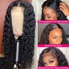 JIETAI 4x4 Curly Human Hair Wig 180% Density Deep Wave Lace Front Wig Glueless Wigs Human Hair Pre Plucked Curly Wig HD Lace Wig for Black Women (26 Inch) view 2
