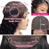 JIETAI 4x4 Curly Human Hair Wig 180% Density Deep Wave Lace Front Wig Glueless Wigs Human Hair Pre Plucked Curly Wig HD Lace Wig for Black Women (26 Inch) view 3