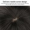 Clip in Toupee for Men, Human Hair Short Toppers Hairpiece with Toupee Tape for Hair Loss Male Daily(Nature,16 * 18cm) view 2
