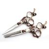 6 Inch Hairdresser Haircut Flat Scissor + Tooth Sccissor Tools Set Hair Care Tools (Red) view 1