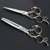 6 Inch Hairdresser Haircut Flat Scissor + Tooth Sccissor Tools Set Hair Care Tools (Red) view 2