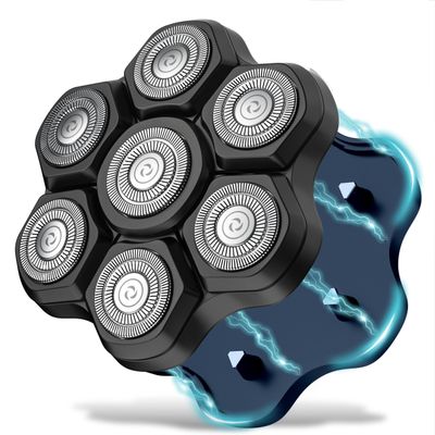Universal Replacement Heads for Blade,Replacement Blades Compatible with Most Major Head Shaver Brands, Easy-to-Install Electric Razor Shaver Heads for Bald Men. (7 Black Magnetic)
