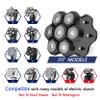 Universal Replacement Heads for Blade,Replacement Blades Compatible with Most Major Head Shaver Brands, Easy-to-Install Electric Razor Shaver Heads for Bald Men. (7 Black Magnetic) view 4