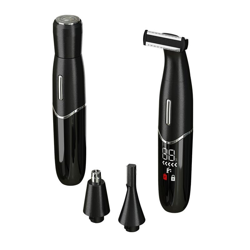 GeRRiT Electric Shaver 4-in-1 Multifunction Men's Shaver Women's Eyebrow Trimmer Nose Hair Trimmer Epilator (Black)