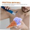 Ipetboom 2pcs Elastic Ice Cream Bath Balls Household Shower Loofahs Portable Bath Sponges Body Scrubbing Tools view 2