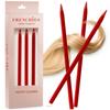 Frenchies French Twist Chinese Hair Sticks, Ultra Flocked Extra Soft Hair Chopsticks for Women, Girls, Teens, Buns, Dancers, Womens Wedding Accessories for Updo Hairstyles, Pack of 3, Red view 1