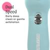 Cosmopolitan Electric Facial Cleansing Brush, Soft Facial Pore Cleaner Spin Brush & Derma Polish Machine, Waterproof Deep Pore Cleaning Face Cleanser, Battery Powered, for Women or Men - Blue & Silver view 3