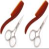 REFINE - Italy Mustache Scissors and USA Comb Set (Pack of 2) view 1