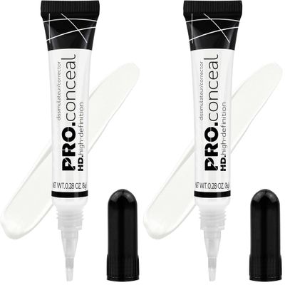 L.A. Girl Hd Pro Conceal, Flat White Corrector, 0.28 Ounce (Pack of 2)
