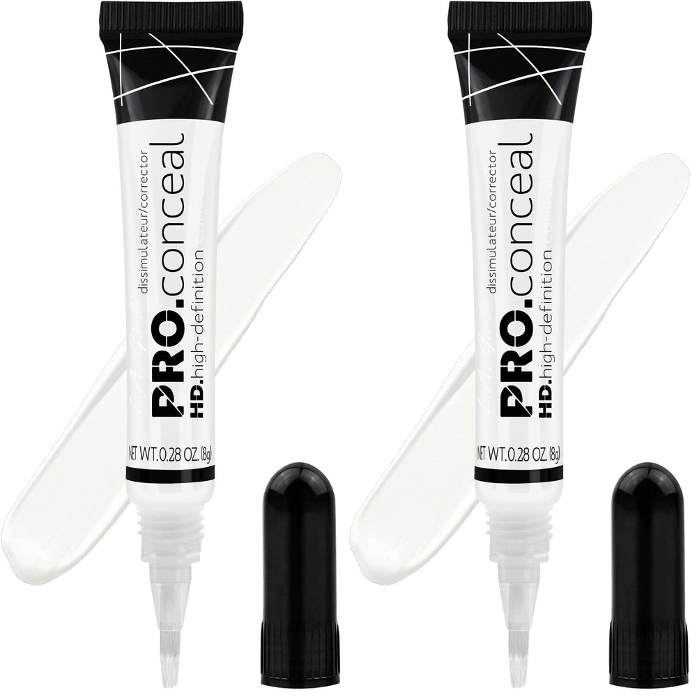 L.A. Girl Hd Pro Conceal, Flat White Corrector, 0.28 Ounce (Pack of 2)
