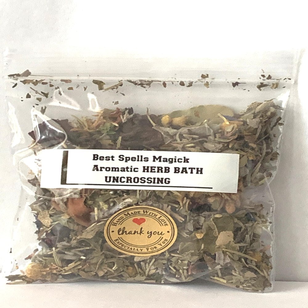 UNCROSSING Organic Herbal Bath/Spiritual Cleansing, Purification & Banishing Rituals | Hoodoo Voodoo Conjure Wicca Spell Rituals/Handmade by Best Spells Magick