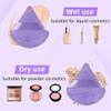 8 Pieces Triangle Powder Puff Face Soft Triangle Makeup Puff Velour Cosmetic Foundation Blender Sponge Beauty Makeup Tools (Pack of 2) view 4