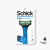 chick Xtreme 3 Duo Comfort Disposable Razor for Men, 4 Count (Pack of 2) view 2