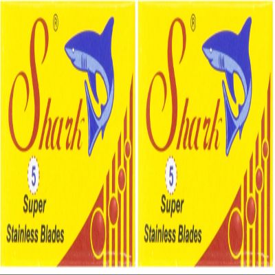 Shark Double Edge Razor Blades, Super Stainless, 5 Count (Pack of 40)