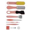 Ipetboom 10pcs Foot Care Set Portable Pedicure Tools for Dead Skin Removal Foot File for Home Use Pink view 1