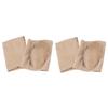 Ipetboom 2pairs Heel Gel Moisturizing Socks Breathable Crack Foot Protectors for Day Comfort Unisex Silk Ankle Stockings Khaki view 1