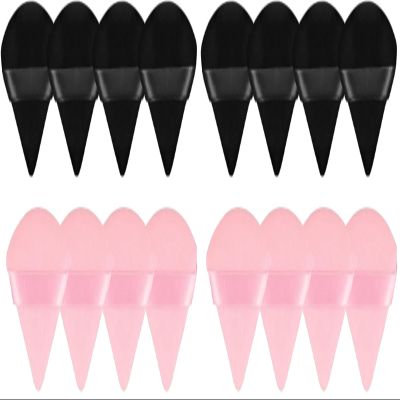 8 Pieces Triangle Powder Puff Face Soft Triangle Makeup Puff Velour Cosmetic Foundation Blender Sponge Beauty Makeup Tools (Pack of 2)