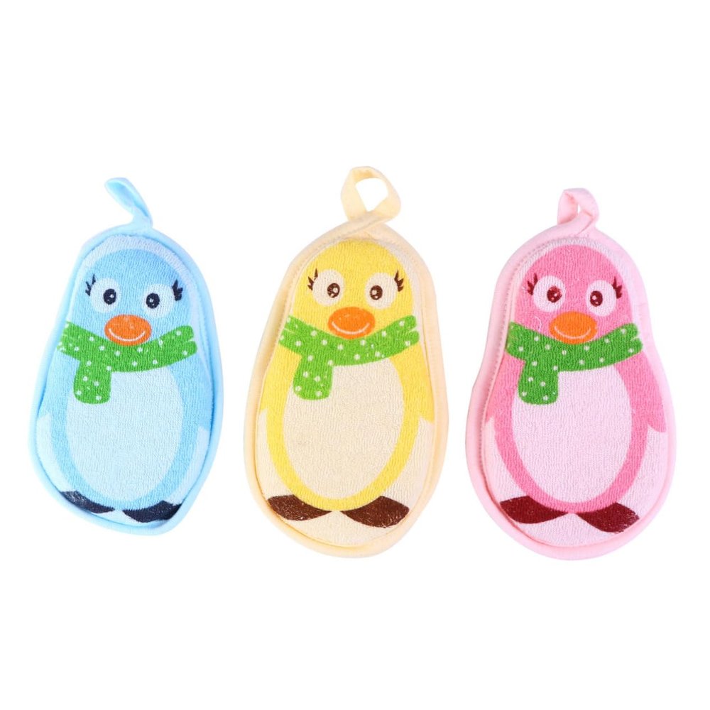 Abaodam 3pcs Cartoon Bath Sponges for Boy Girl and Gentle Bathing Towels for for Newborns and Boy Girl