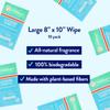 Megababe Cucumber Mint Shower Sheets | Individually Wrapped Body Cleansing Cloths | 10 Wipes (Pack of 1) view 3