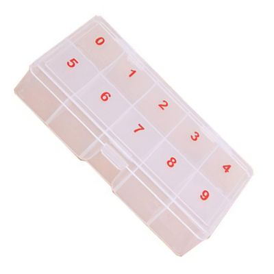 Beatifufu Nail Case 10 Sections Storage Box for False Nails Earrings Rings Beads Sticker Case