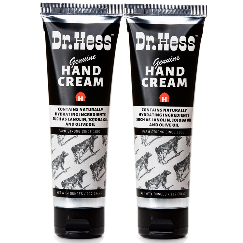Dr. Hess Genuine Hand Cream, Nourishing lotion for Dry, Cracked Hands & Heels, Eczema Relief, with Lanolin, Beeswax, Olive Oil & Vitamin E, Cruelty-Free, Paraben & Sulfate-Free, 4 oz, 2 Pack