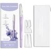 Dermaplane Razor for Women Face, Precision Face Razors for Women, Dermaplaning Tool, Gentle Exfoliation, Facial Hair Removal and Perfectly Shape Brows, Reusable Metal Handle with 4 Microblades, Purple view 1