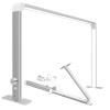 Qyrztaon Half Moon Nail Desk Lamp for Professionals Foldable 4000-6500k 36w Adjustable Brightness, Color Temperature Led Light for Nails Desk Lamp, Silver view 1